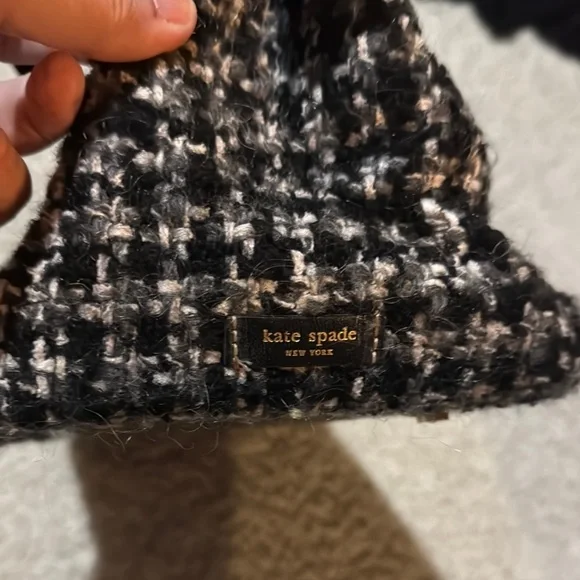Kate Spade Black and White Houndstooth Shoulder Bag - Picture 3 of 6